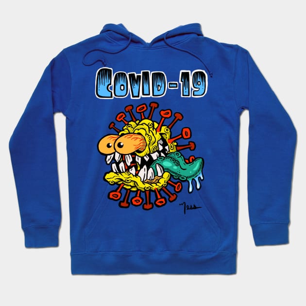 Covid - 19 Hoodie by NESSHEAD